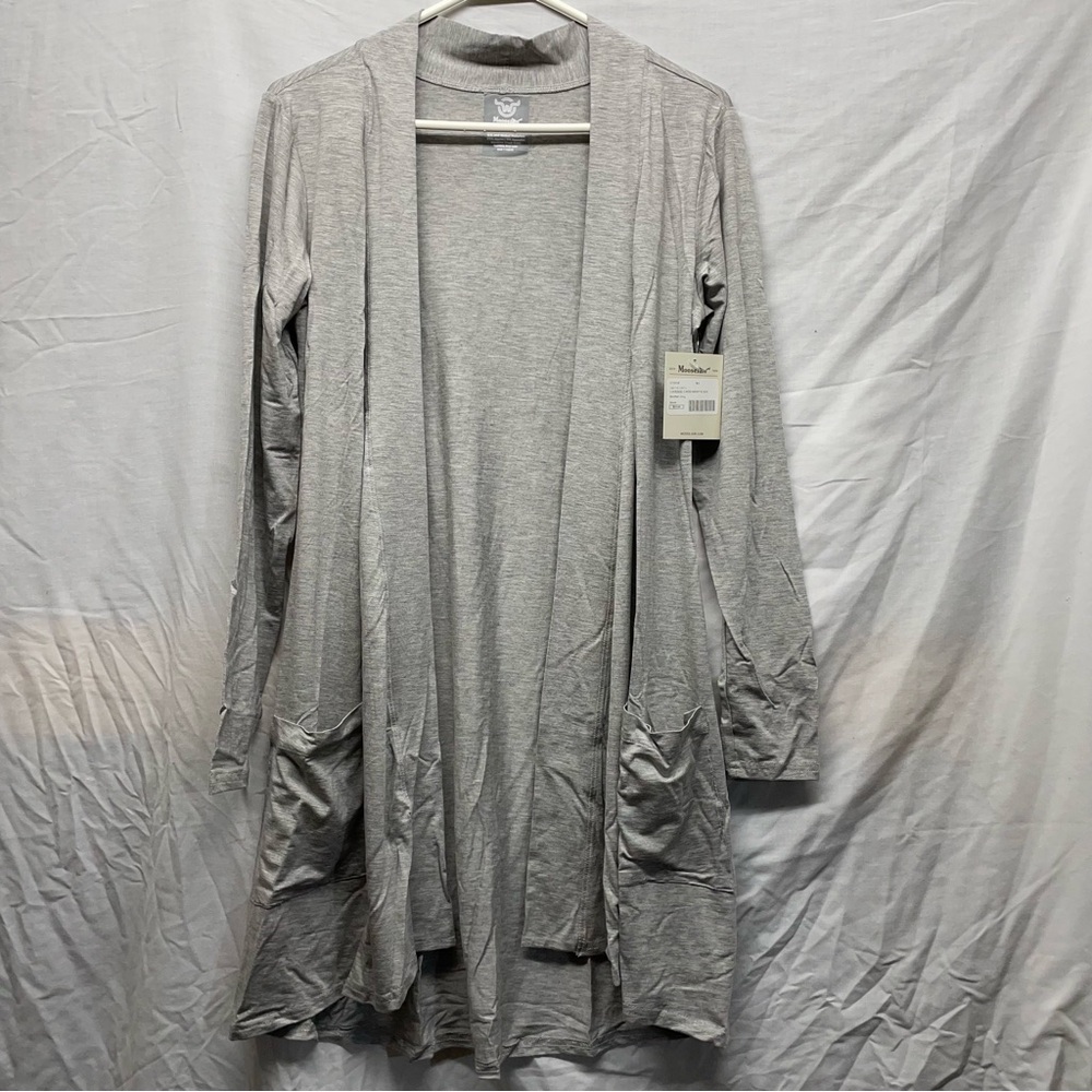 Moosejaw lakeside cardigan wrap grey long NWT small Heather grey